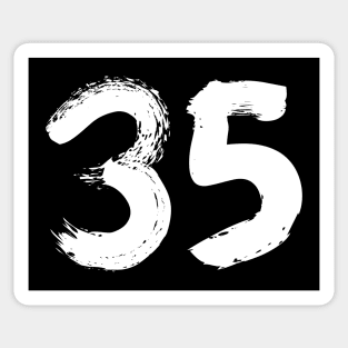 Number 35 Sticker